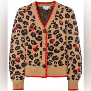 Never Fully Dressed Leopard Cherry Cardigan